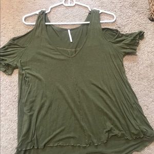 Free People off the should tee
